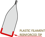 Plastic Filament Reinforced Tip