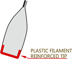 Plastic Filament Reinforced Tip